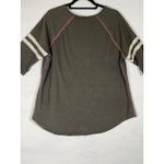 Harley Davidson  Motorcycles Womens Tee Graphic Print Baseball Tee Brown Pink 1X Photo 1