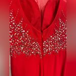 Dancing Queen  Cherry Red Sequin Maxi Dress Size XS Photo 3
