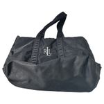 Lauren Ralph Lauren Monogram Black Nylon Multi Pocket Tote Shoulder Bag Photo 5