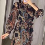 ZARA  Paisley Printed Belted Willow Dress Photo 0