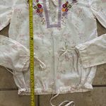 Pepe Jeans  London Blouse Embroidered Top White Size Small Photo 1