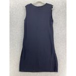 Hillard & Hanson  Women's Dress Solid Navy Blue Sleeveless Size Large USA Made Photo 1