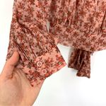 Bardot Cyrus Long Sleeve Smocked Blouse Rose Bloom S? Photo 6