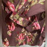 Torrid NWT Emma Babydoll Tunic Blair Floral Burgundy Pink Long Sleeve Top Size L Photo 7