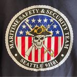 Cotton Heritage Navy Unisex Long Sleeves Hoodie “Safety & Security Team”… Blue Photo 1