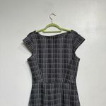 Banana Republic  Black Plaid Midi Sheath Dress Sz 6 Photo 6