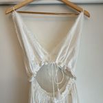 Tularosa  Revolve White Flowy Cotton Fia Maxi Eyelet Cutout Casual Dress XS Photo 4