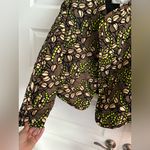 ALC Frank A.L.C. Emory Jacket Quilted Wide Lapels Long Sleeves Printed Brown Green NWT S Photo 7