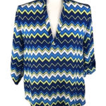 Wishful park Multicolor V-Neck Blouse Size S Photo 0