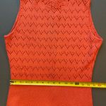 Vintage Picardo Knits Maxi Dress 2 pieces long sleeve jacket + sleeveless dress Orange Photo 7