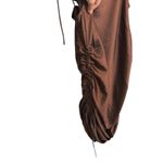 Miss Lola  Shoulder Tie Cowl Neck Mini Dress XS Brown Photo 2