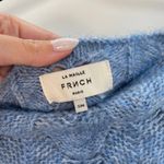 La Maille FRNCH Blue Loose Weave Long Sleeve Pullover Knit Sweater Size S/M Photo 6