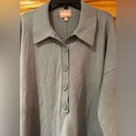 Show Me Your Mumu Sage Green Gray Gianni Knit Romper Patch Pockets Size Large Photo 10