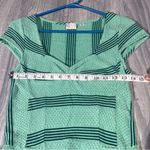 Anthropologie Postmark Green Striped Short Sleeve Dress; small Women’s Photo 2