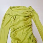 L'Academie  Cachet Mini Dress in Chartreuse LArge Photo 3