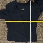 Saint Tropez West Women’s Size M Navy Blue Drape Front Blazer Suit Jacket Photo 5