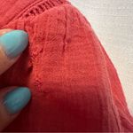 Free People  Laura Western Top Red Berry Size XS Boho Embroidered FLAW Repaired Photo 6