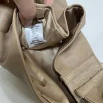 Meshki  Mahla Faux Leather Square Neck Crop Bralette tank Camel brown size Large Photo 5