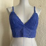 Aerie Lace Padded Longline Bralette Baja Blue Bra NWT Large Photo 1