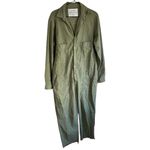 Frank & Eileen Northern Ireland Jumpstuit Italian Sage Linen Medium Green Photo 3