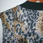Caribe 1X Leopard Long Open Vest Plus Black Photo 5