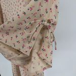Madewell Tie-Sleeve Retro Dress in Dutch Dandelion Cream Micro Floral size 8 Photo 4
