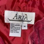 Aria Red leather Jacket Size M Photo 8