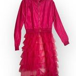 None women's hot pink jacket with ruffle tulle skirt xl large avant garde varsity Photo 0