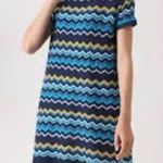 MISSONI X TARGET BLUE CHEVRON KNIT DRESS SHORT SLEEVE MULTI COLORED MEDIUM Yellow Photo 1
