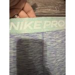 Nike  Pro Women Leggings Sz M Cropped Training Blue Gym Running Workout Photo 6