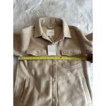 Thread & Supply‎ Women's Cream Fleece Sherpa Shirt Jacket Shacket Size S Tan Photo 6