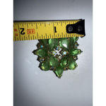 Vintage Juliana D&E ? Shades of‎ Green Glass Navettes Pin Brooch Gold Photo 2