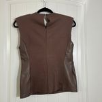 Badgley Mischka Studio | Faux Leather Sleeveless Top Brown Vintage | Women's XS Photo 1