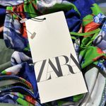 ZARA NWT BLUE MULTI FLORAL ASYMMETRICAL BODYSUIT Bloggers Fav Photo 7