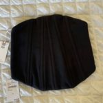 Good American Black Knit Crop Corset Top Photo 2