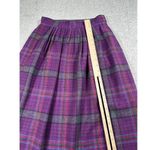 Pendleton Vintage  Wool Skirt Women 8 Purple Tartan Plaid Midi Red Academia Photo 6