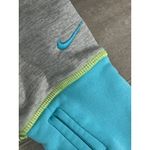 Nike Women's Teal & Gray Hoodie With Thumb Holes - Large therma fit Photo 3