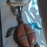 Chili Jasper Turtle Necklace Photo 6