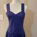 Fiorucci Navy Blue Sweetheart Neckline Mini Sundress w/ bird accent size 44 / 10 Photo 1