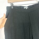 Habitat  Ruched Ankle Crop Pants Size Medium Pull On Black Crinkle Gauze Pockets Photo 2