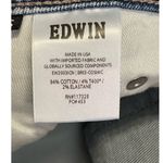 Edwin Bree Mid Rise Slim Skinny Denim Raw Hem Jean in Cosmic Size 25 x 26 NWT Blue Photo 6