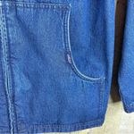 Chic Size Medium Denim Zipper Front Hoodie with Pockets & 3” side slit V… Blue Photo 5
