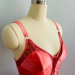 Urban Outfitters Satin Corset Bustier Dress- Salmon- Size Large Photo 8