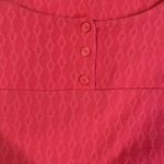 Anthropologie Coral diamond checkered pattern cap sleeve lined retro shift dress button back Photo 4