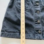 TopShop Moto Denim Mini Skirt Button Front Distressed Five Pocket Style Sz 28W Black Photo 6