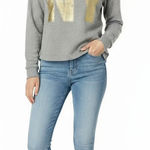 Aeropostale Crewneck Sweatshirt Womens XL Grey Distressed Graphic NY Print Y2K Photo 0