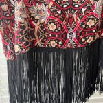 Rue 21 Festival Fringe Crop Top Small Embroidered Boho Statement Tank Cami Photo 7