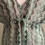 Becca Black and Green Swim Coverup with Kimono Sleeves Size XS/SP Photo 3