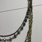 Women’s Statement Multi Strand Stars Costume Necklace Gold Tone / Gunmetal Chain Photo 3