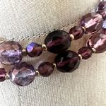 Joan Rivers Amethyst Purple Faceted Glass Bead Necklace Photo 2